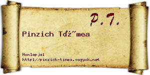 Pinzich Tímea névjegykártya